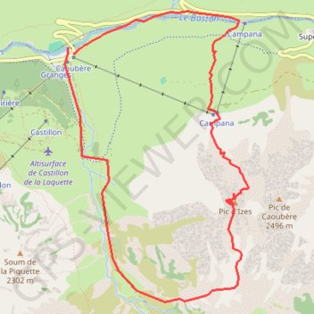 Pic d'Izes GPS track, route, trail