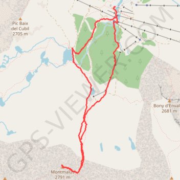 Pic de Montmalus depuis Grau Roig GPS track, route, trail