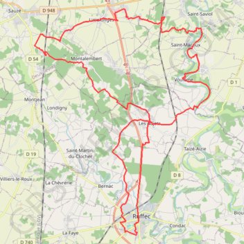Montalembert du 23-08-2016 GPS track, route, trail