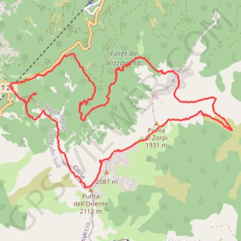 Punta dell'Oriente GPS track, route, trail