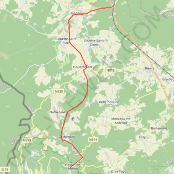 Tram GPS track, route, trail