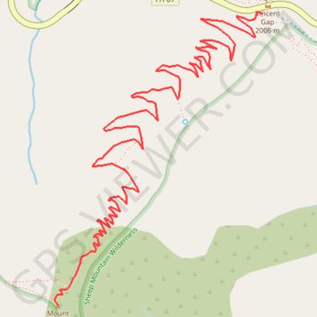 Mount Baden-Powell GPS track, route, trail