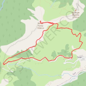Le Pic de Fonta GPS track, route, trail