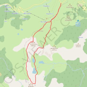 Pic du Tarbésou GPS track, route, trail