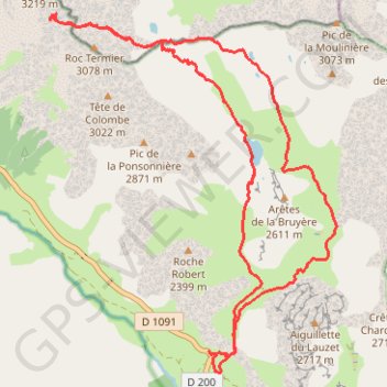 Lauzet-Termier (massif du Galibier) GPS track, route, trail