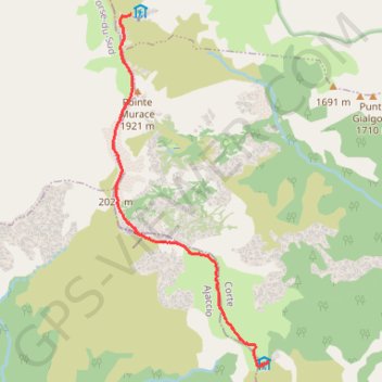 GR20 Petra Piana - l'Onda GPS track, route, trail