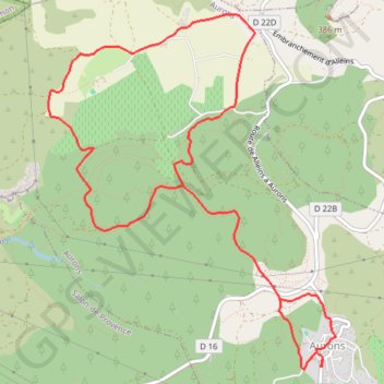 Aurons - La plaine du Sonnailler GPS track, route, trail
