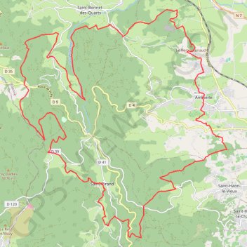 Sur les Monts de la Madeleine - Ambierle GPS track, route, trail