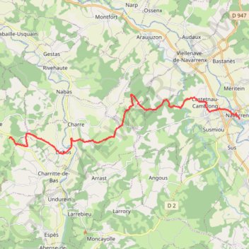 Navarrenx - Aroue GPS track, route, trail
