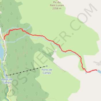 Lac du Lurien GPS track, route, trail