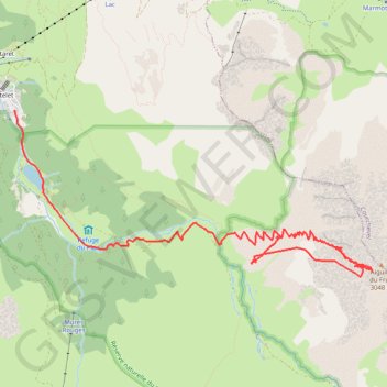 Aiguille du Fruit GPS track, route, trail
