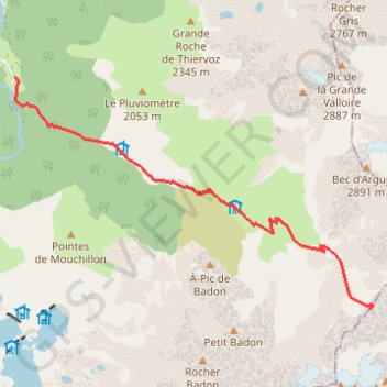 Crête de la Marmottane GPS track, route, trail