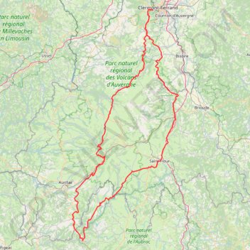 Royat ⇄ Entraygues (1) GPS track, route, trail