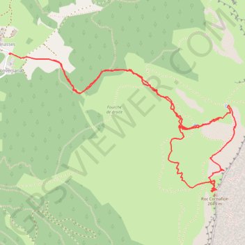 Épaule du Cornafion Couloir Nord (Vercors) GPS track, route, trail