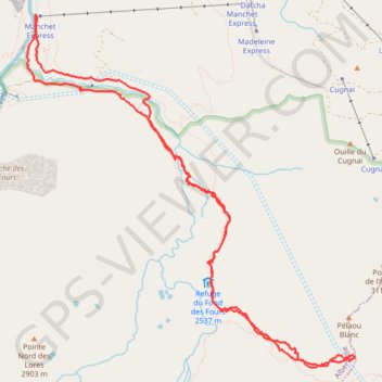 Col sud du Pélaou Blanc GPS track, route, trail