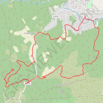La Roque d'Anteron Chapelle GPS track, route, trail