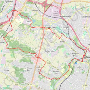 Longjumeau GPS track, route, trail