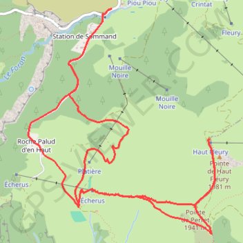 Circuit Pointe de Perret - Haut Fleury GPS track, route, trail