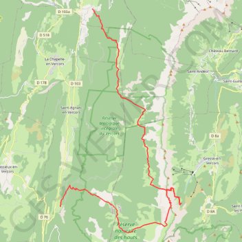 Haut plateau du Vercors et Grand Veymont GPS track, route, trail