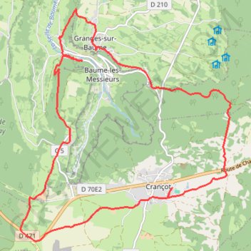Entre Lacs et Vignobles - Le tour de la Reculée GPS track, route, trail