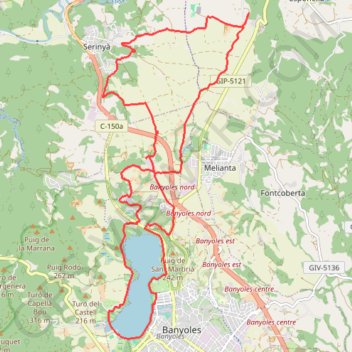 Bañoles - Tour du lac GPS track, route, trail