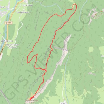 Mont Outheran par le Pas des Fontanieux et le Col du Planet GPS track, route, trail