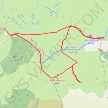 Languedoc 005 : Signal de Mailhebiau GPS track, route, trail