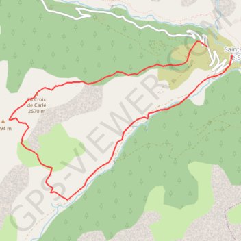 Croix de carlé, face sud GPS track, route, trail