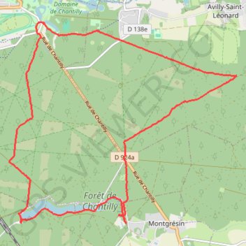Chantilly GPS track, route, trail
