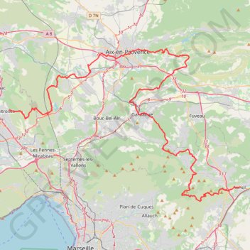 GR Randonnée de Vitrolles à Auriol (Bouches-du-Rhône) GPS track, route, trail