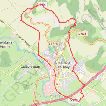 Neufchâtel GPS track, route, trail