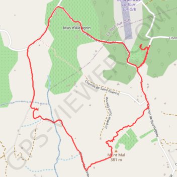 Village capitelles GPS track, route, trail