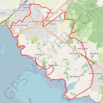 PLOUHARNEL-LE PO GPS track, route, trail