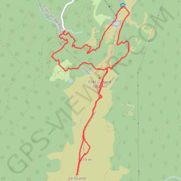 Le Barrioz - Le grand rocher GPS track, route, trail