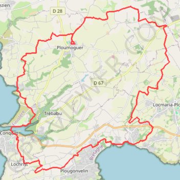 Ploumoguer - Le Conquet GPS track, route, trail
