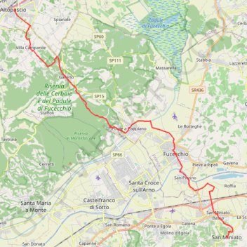Tappa-29-da-altopascio-san-miniato GPS track, route, trail