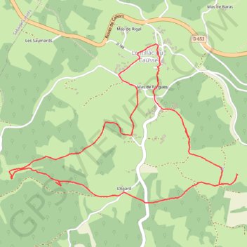 Lentillac-Du-Causse GPS track, route, trail