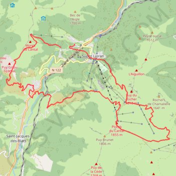 Rando Griou Plomb du cantal GPS track, route, trail