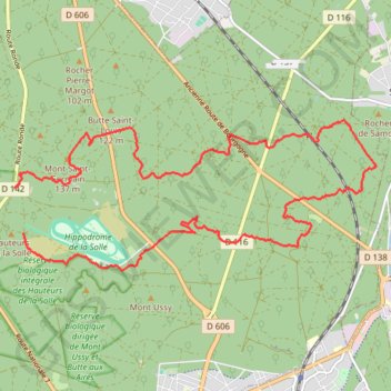 Mont Saint Germain Tour Denecourt GPS track, route, trail