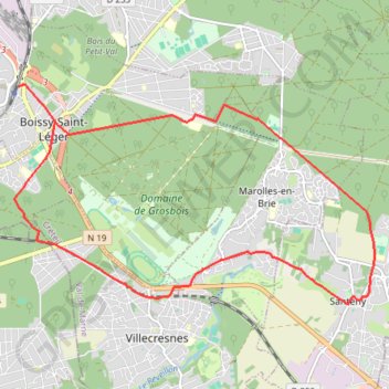 En pleine nature - Boissy-Saint-Léger GPS track, route, trail