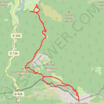 Randonnée Estibette GPS track, route, trail