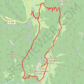 Ponite de la Galopaz GPS track, route, trail