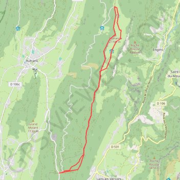Le Tour de la Molière par le Haut GPS track, route, trail