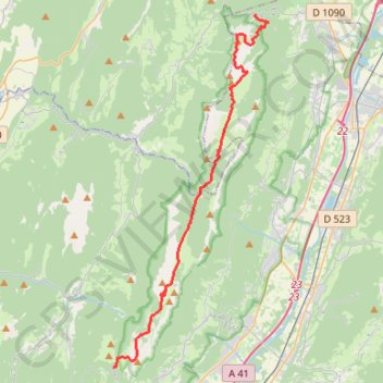 Traversée hauts de chartreuse GPS track, route, trail