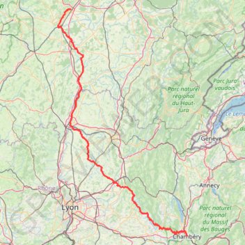 Beaune (21200), Côte-d'Or, Bourgogne-Franche-Comté, France - Chambéry (73000), Savoie, Auvergne-Rhône-Alpes, France GPS track, route, trail