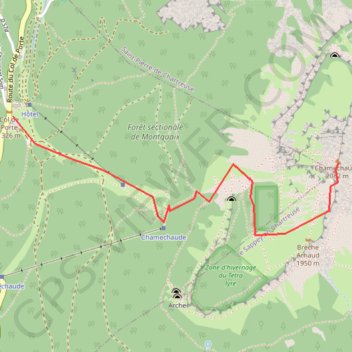 Chamechaude GPS track, route, trail