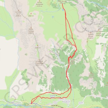 Névache, col des Thures GPS track, route, trail