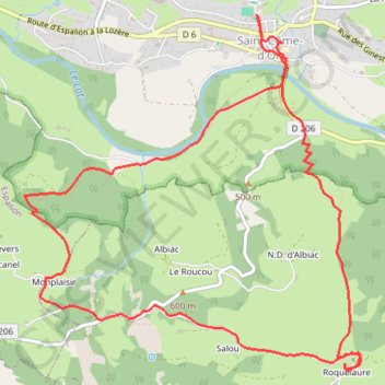 Saint Come d'Olt - Roquelaure GPS track, route, trail