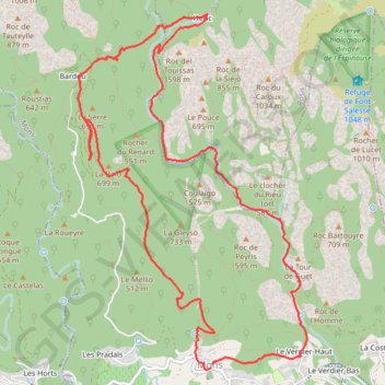 Boucle Mons la trivalle GPS track, route, trail