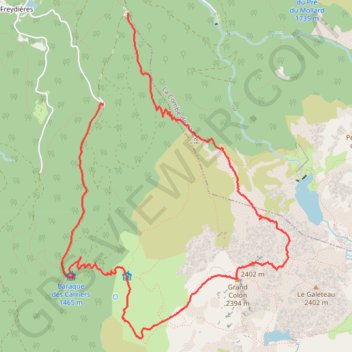 Traversée Grand Colon GPS track, route, trail